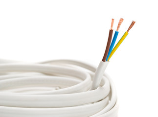 Electrical cable  on White background