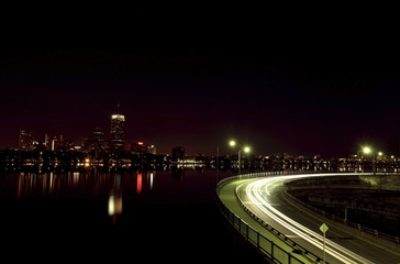 Fototapeta na wymiar Boston at Night - 1