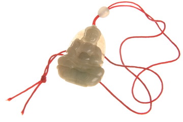 jade buddha sculpture necklace