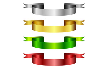ribbons set A - vector
