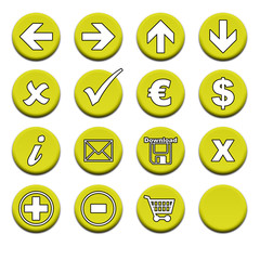 E-Commerce Icon Set Giallo