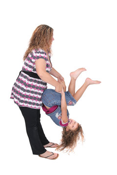 mom flipping daughter