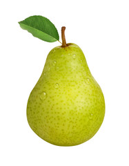 Pear with a clipping path.
