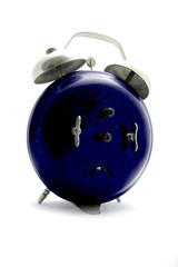 Blue alarm clock