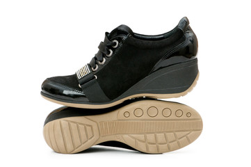 Woman shoes isolated on the white background