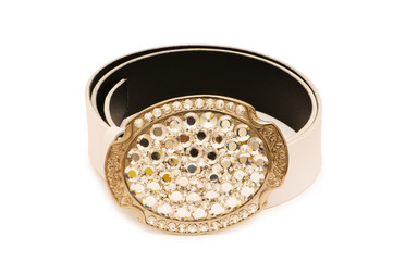 Stylish belt isolated on the white background