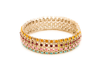 Woman bracelet isolated on the white background