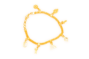 Woman bracelet isolated on the white background
