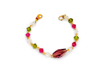 Woman bracelet isolated on the white background