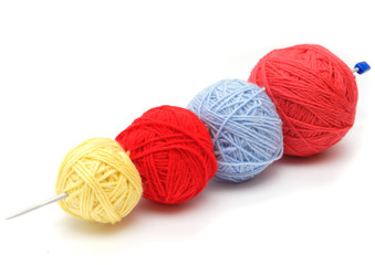 balls pinned on a needles