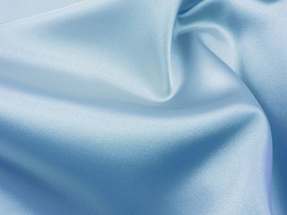 Silk blue drapery