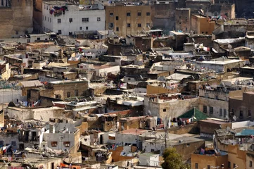 Fototapeten Aerial view over the medina of Fes, Morocco © philipus