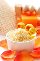 bath salt with rose petal