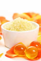 bath salt with rose petal