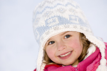 Cute girl at winter time