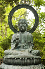 Statue of Buddha with Trees in Background