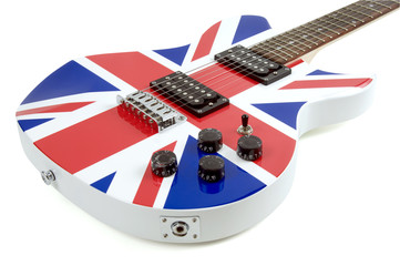 Obraz premium British Flag Guitar