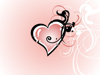 abstract pink heart