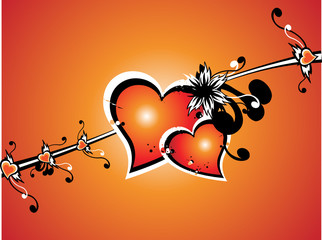 valentine orange abstract