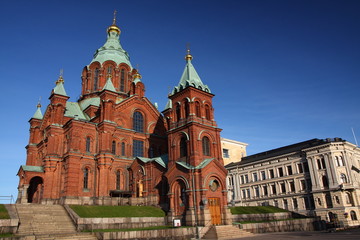 Fototapeta na wymiar Kościół w Helsinkach