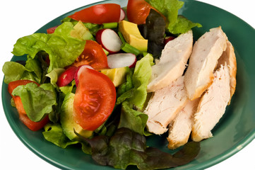 Chicken and salad lunch