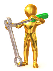 Man with tools. Maintenance