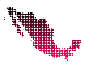 Fototapeta na wymiar Karte von Mexiko