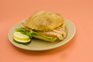 BLT on ciabatta bread