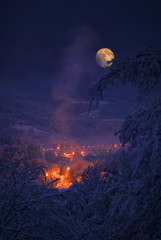 Moon at winter