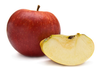 Naklejka na ściany i meble red apple isolated on the white