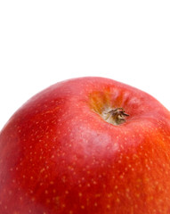 red apple isolated on the white