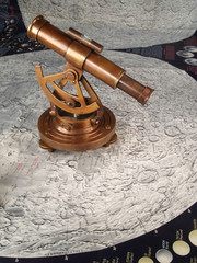 Sextant on Map of Moon
