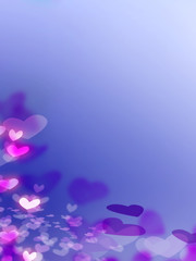 Obraz na płótnie Canvas Pink and Purple Hearts Background