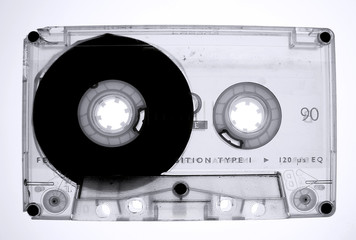 Audio tape cassette isolated
