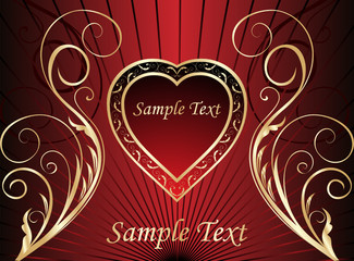valentine background with heart
