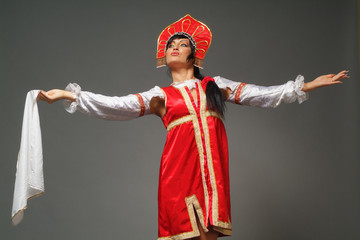 woman in a kokoshnik
