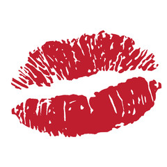 Sexy lipstick kiss print icon