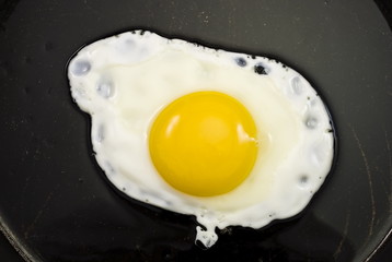 Fried egg on pan