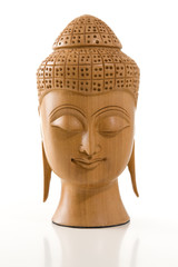 Buddha Head on White