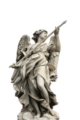 Naklejka premium anioł na moście „Ponte Sant Angelo” w Rzymie we Włoszech