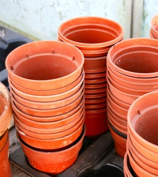 Stacks Of Plant Pots