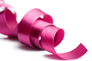 beautiful pink ribbon isolated