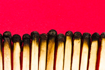 Burned matches
