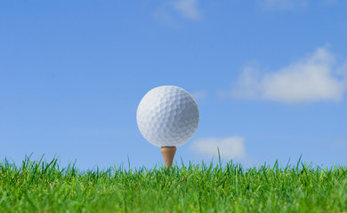 Golf on the tee