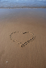 heart on the beach