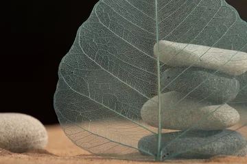 Foto auf Acrylglas Steine im Sand Zen-artig