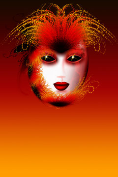 Carnaval-Fire mask-Maschera di fuoco