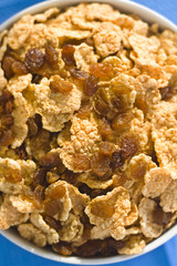 bowl of cereal with raisins