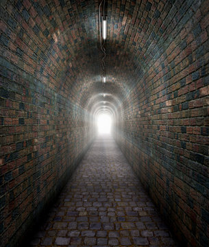 light at the end of a tunnel