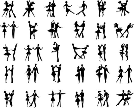 ballroom dancers silhouettes